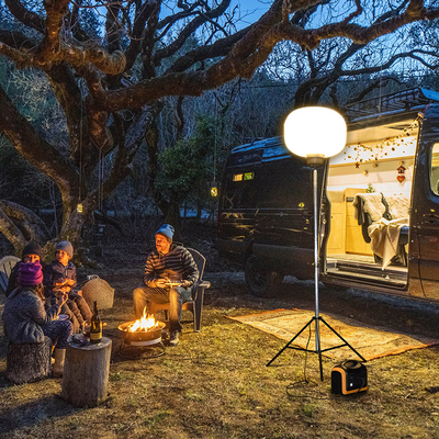 Opblaasbare bouwlampen 320W LED-ballonlichttoren voor RV-reizen