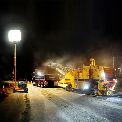 Telescopische LED-ballonlichttoren 1400W mobiele lichttorenlamp voor bouwterreinen