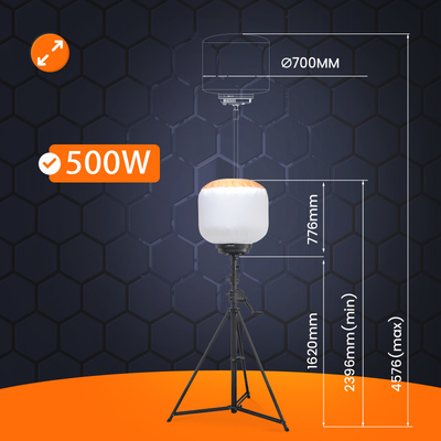 Evenementen Telescopisch sleepbare lichttoren 500W LED ballon mobiele lichttoren voor grote evenementen