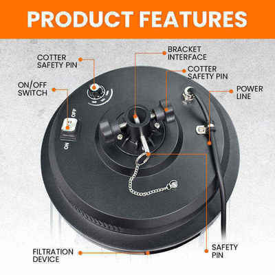 Factory Custom 36W Outdoor LED Flood Light Verstelbare schijnwerper Verstelbare masthoogte voor rampenhulpkampen